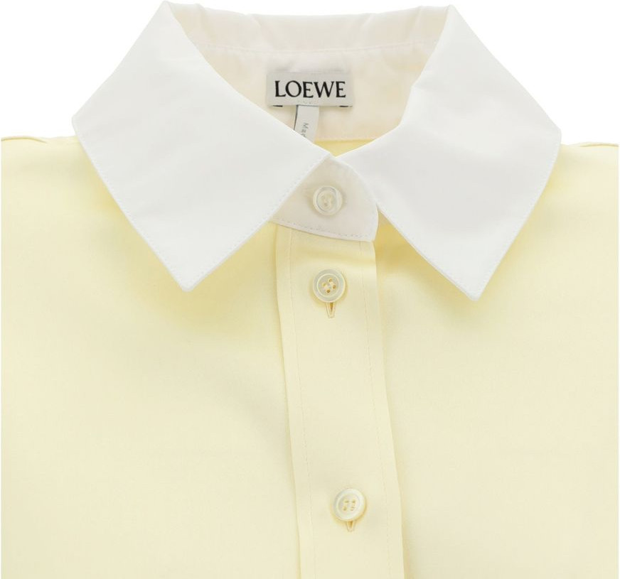Bicolor Silk Dress Shirt Loewe