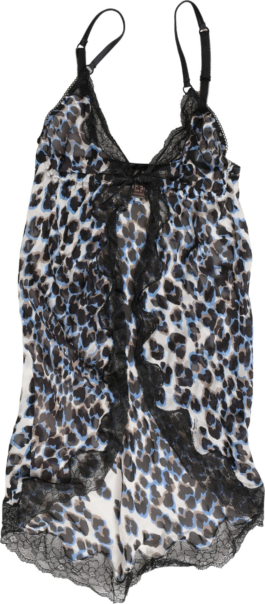 Unterwäsche-Top Roberto Cavalli Multicolor Leopard Babydoll Nachthemd