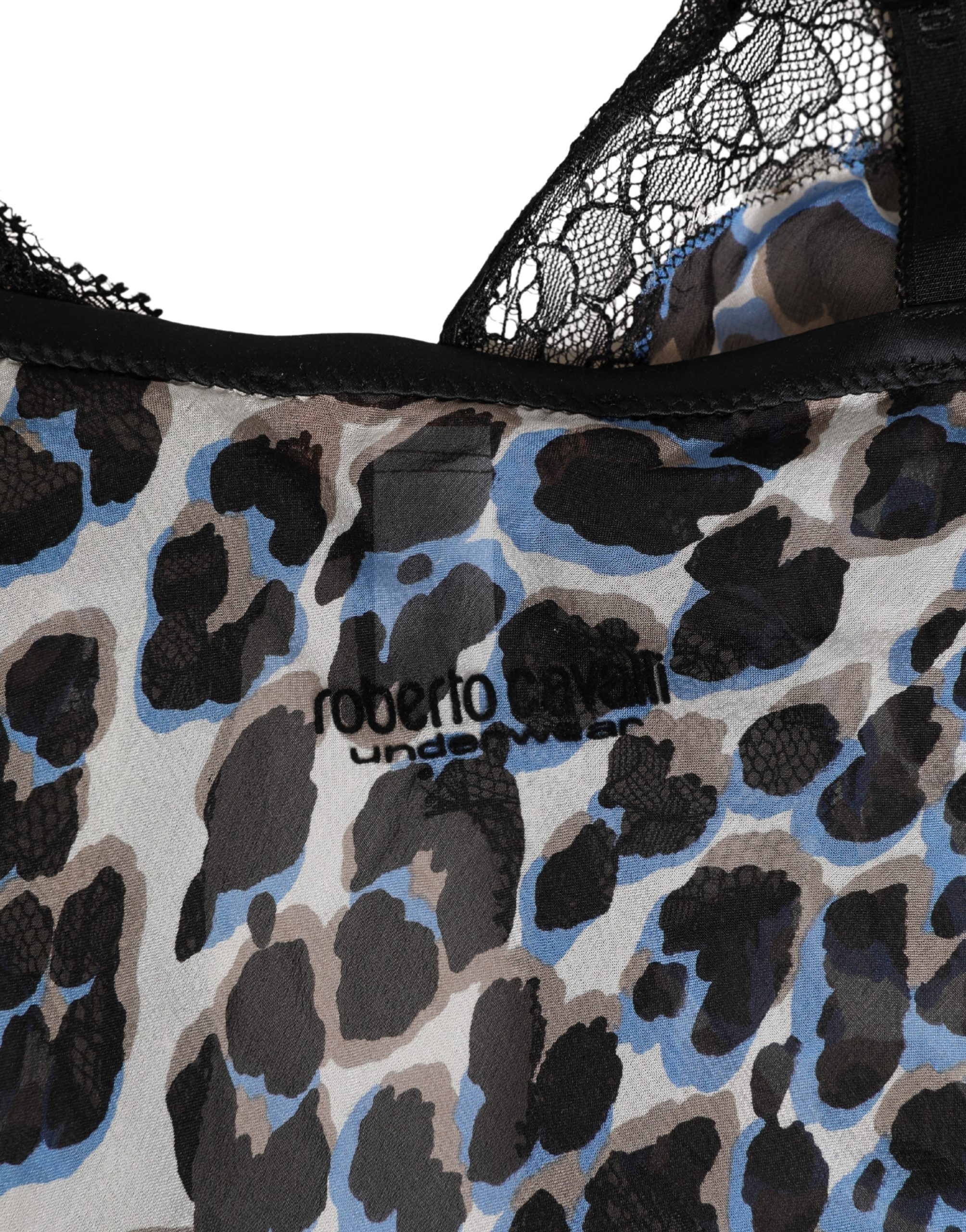 Unterwäsche-Top Roberto Cavalli Multicolor Leopard Babydoll Nachthemd