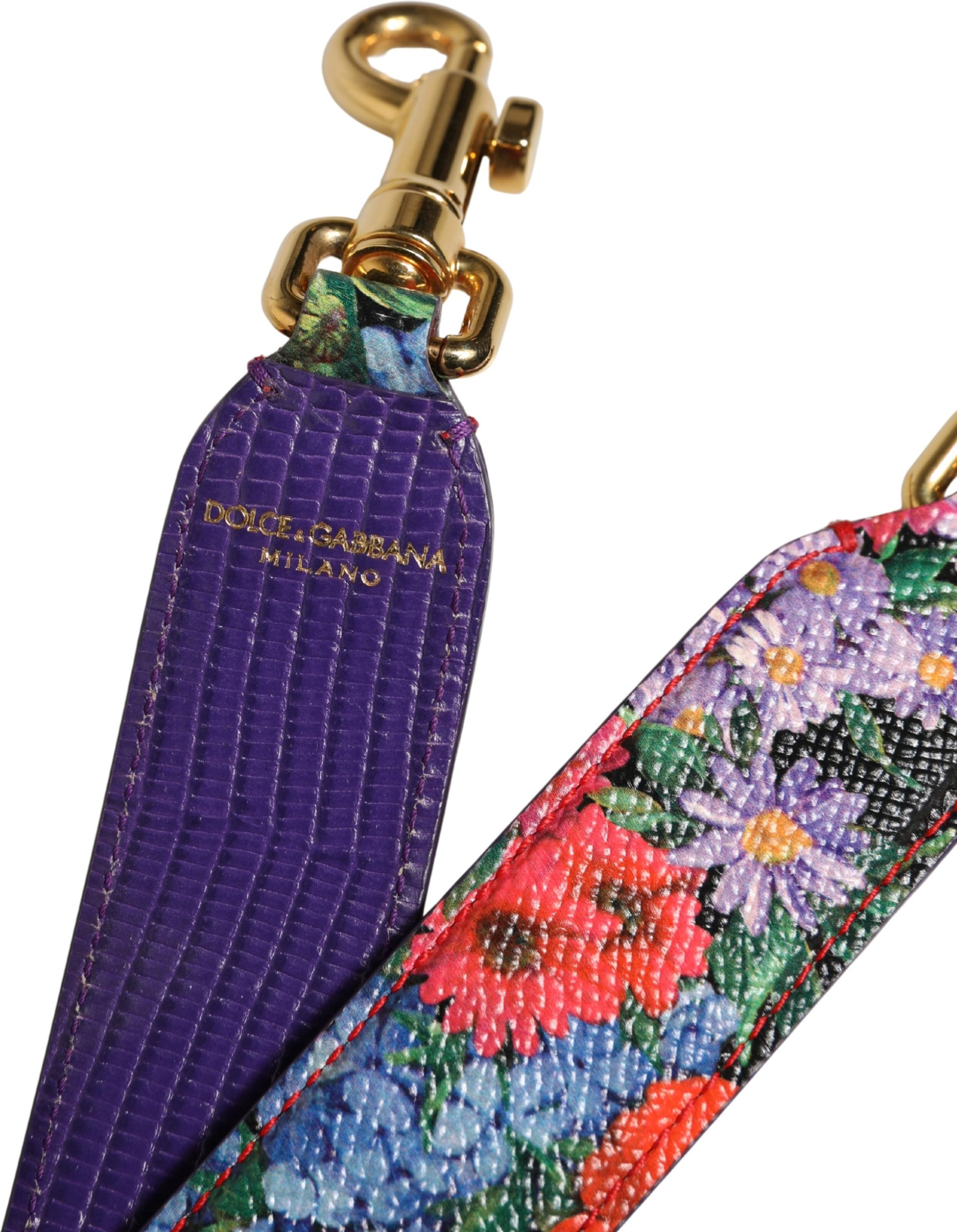 Shoulder Strap Dolce & Gabbana Multicolor Floral Leather Bag Accessory