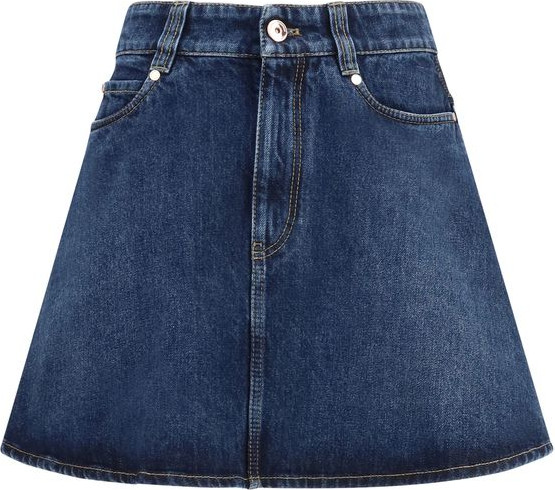 Юбка Brunello Cucinelli из синего денима