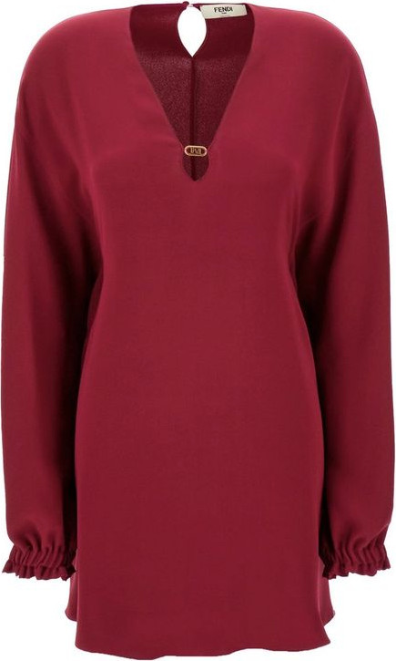 Dress Fendi Purple Silk Casual