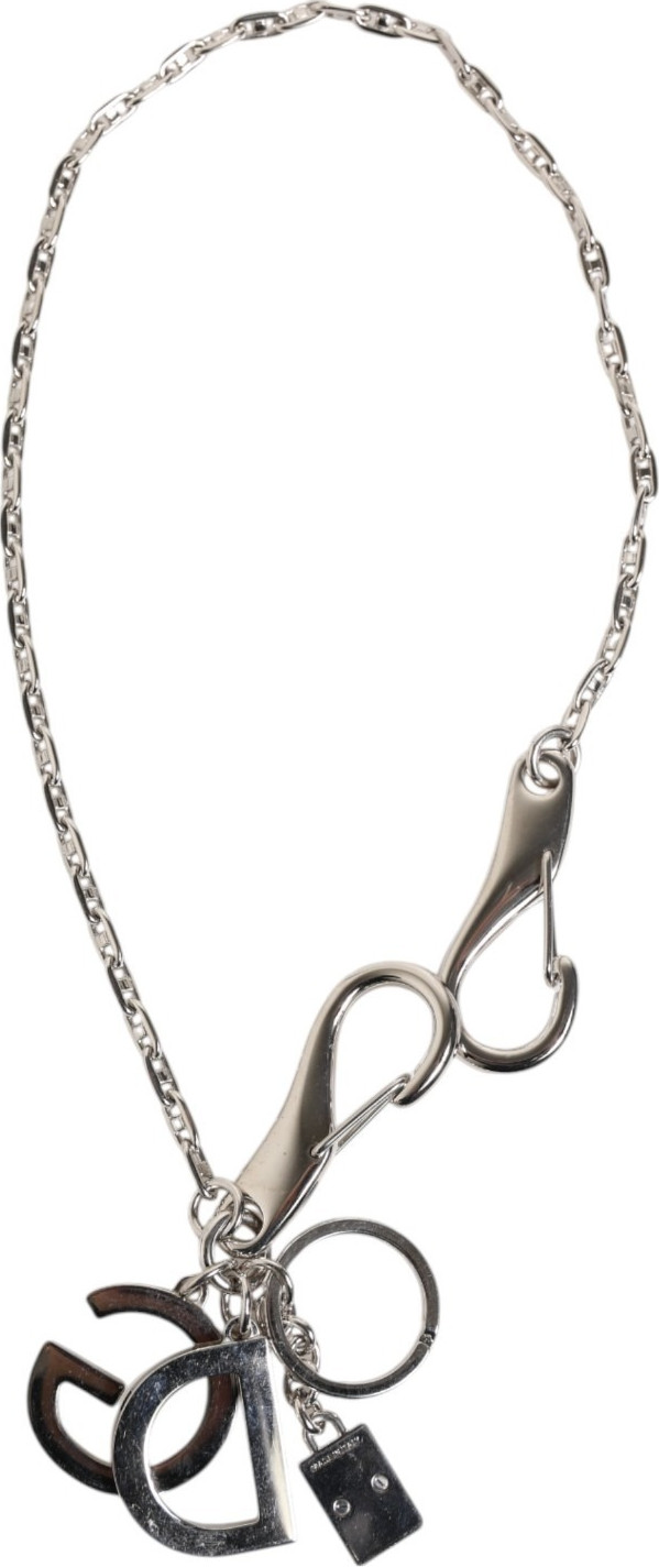 Keychain Dolce & Gabbana Silver Tone DG Logo Keychain
