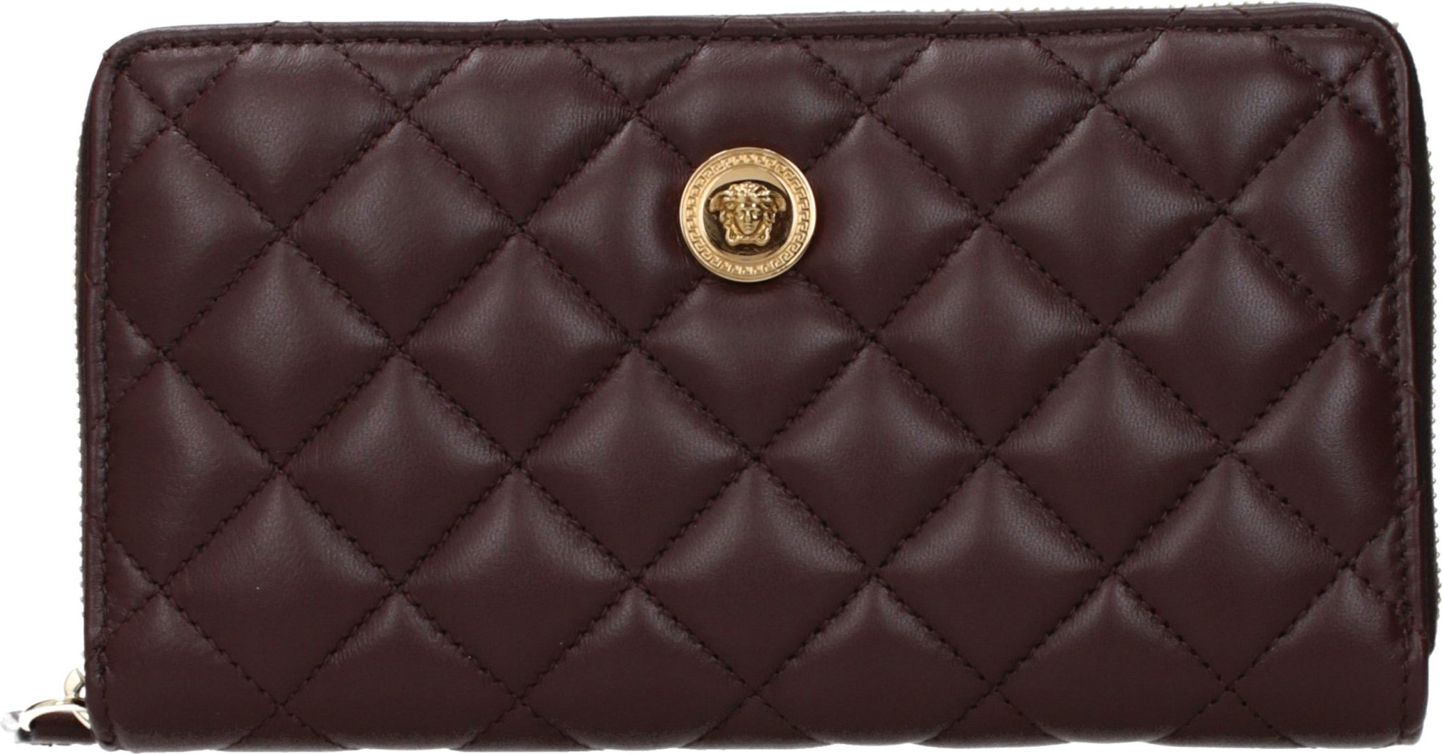 Кошелек Versace Коричневая кожа