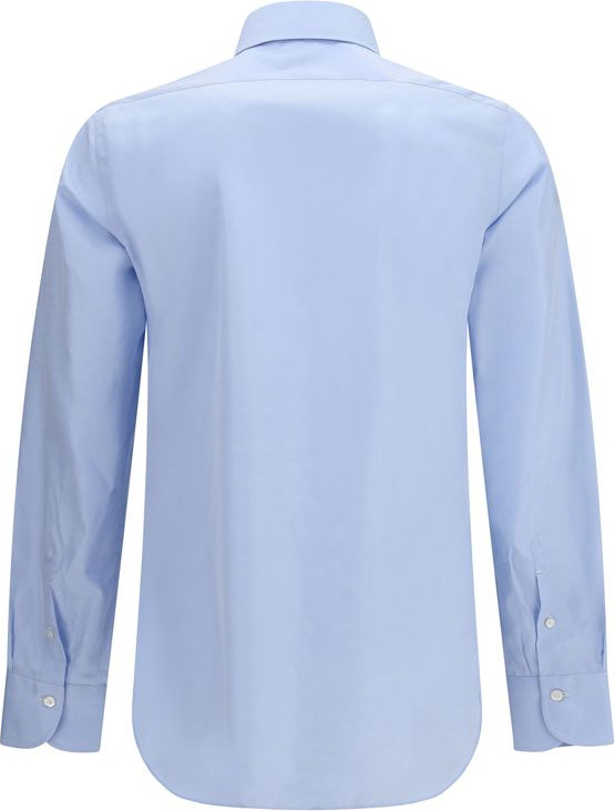 Blue Cotton Dress Shirt Finamore