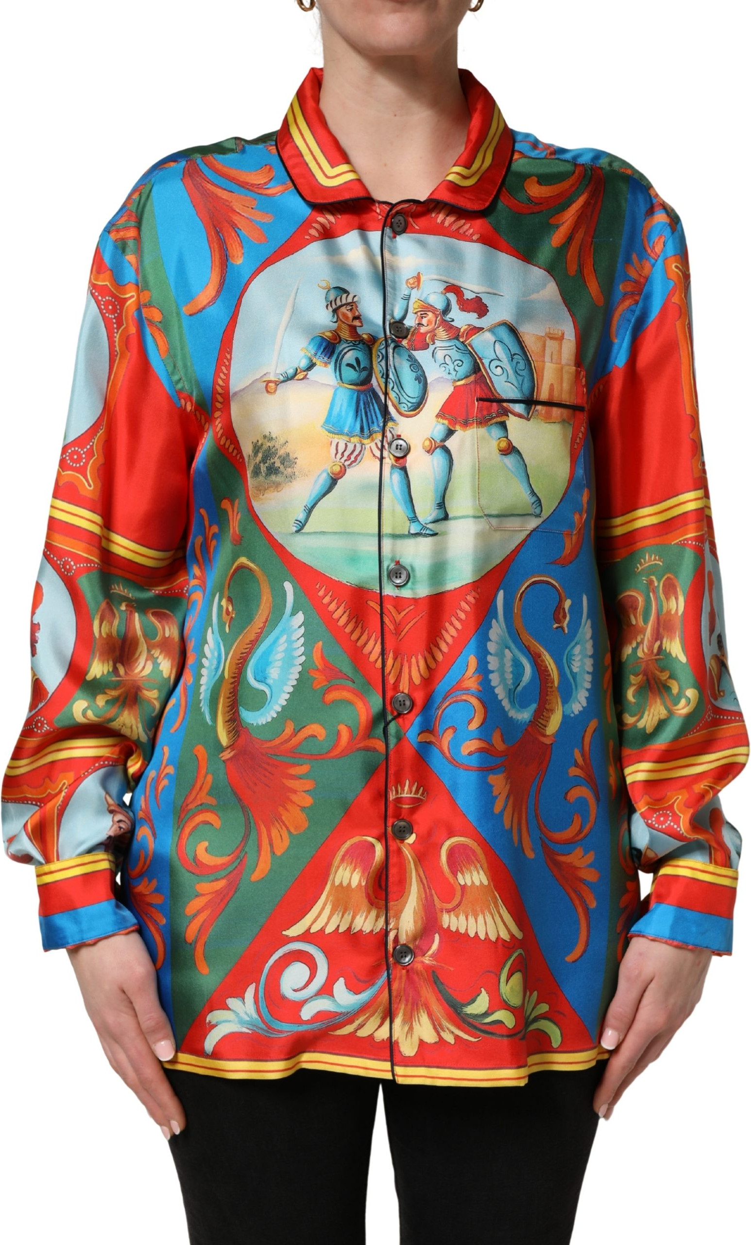 Long Sleeve Button Down Shirt Top Dolce & Gabbana