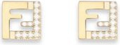 Gold Brass Earrings Fendi