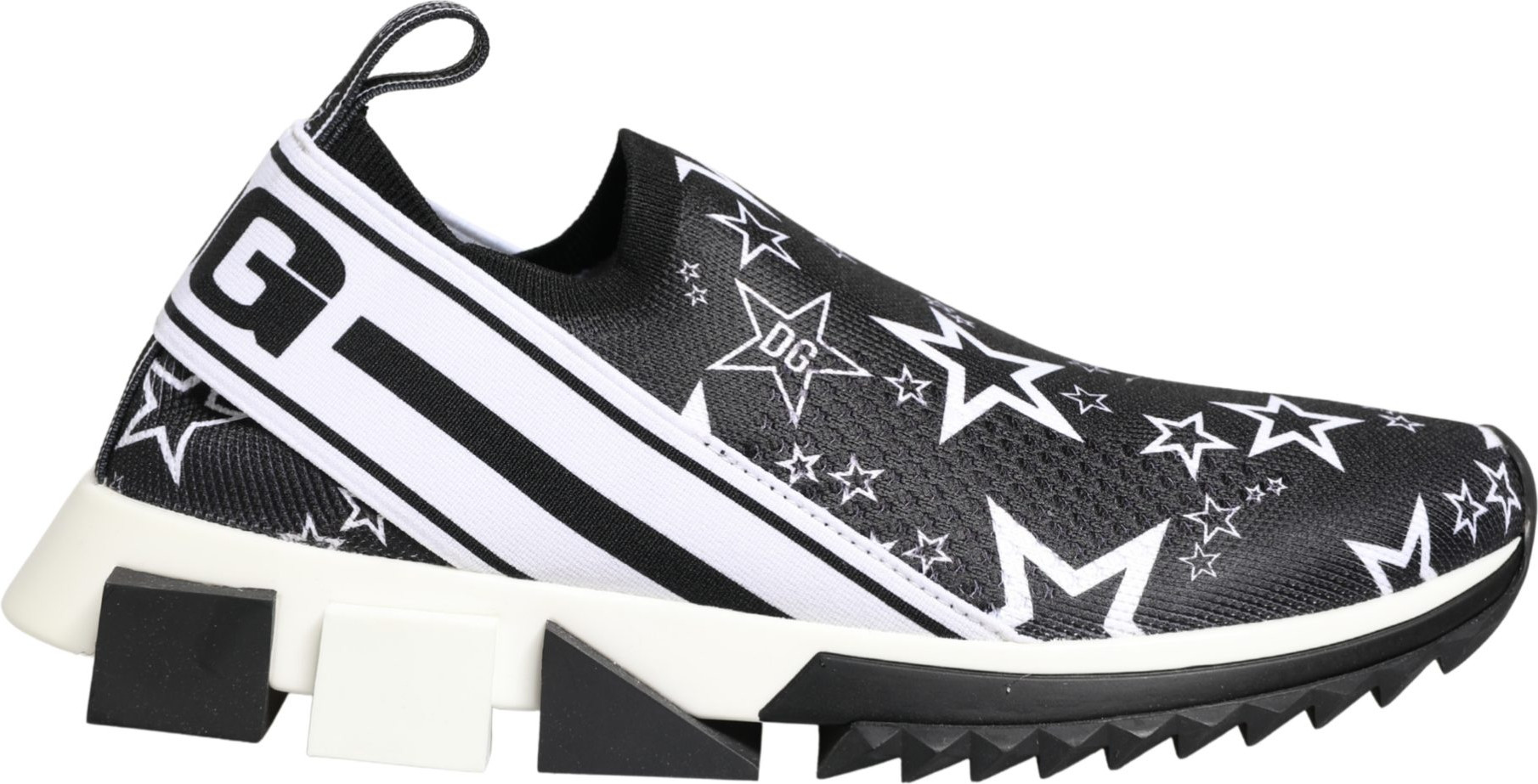 Low Top Sneakers Dolce & Gabbana Black Stars Logo Sorrento