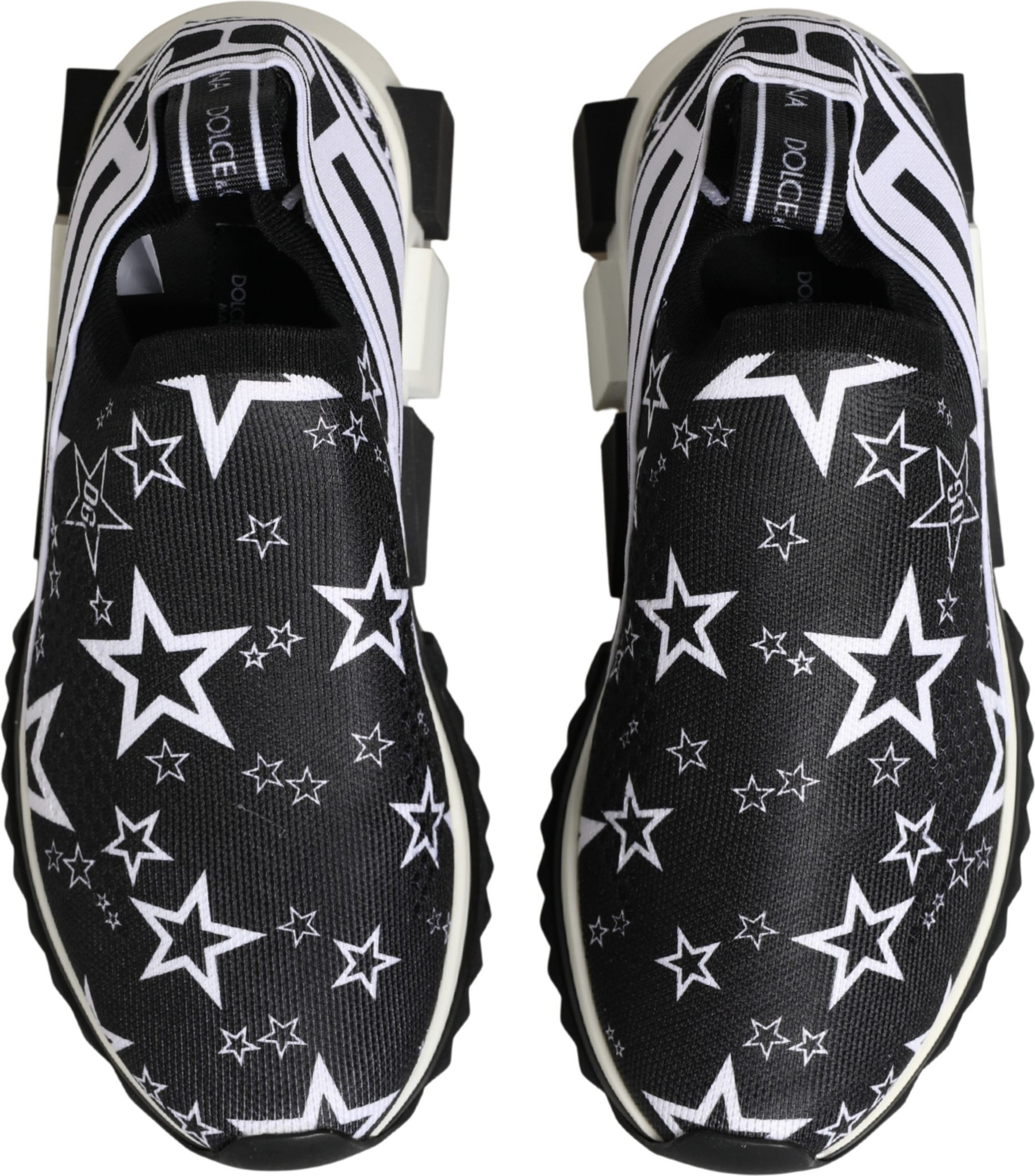 Schnürschuhe Dolce & Gabbana Schwarze Sterne Logo Sorrento