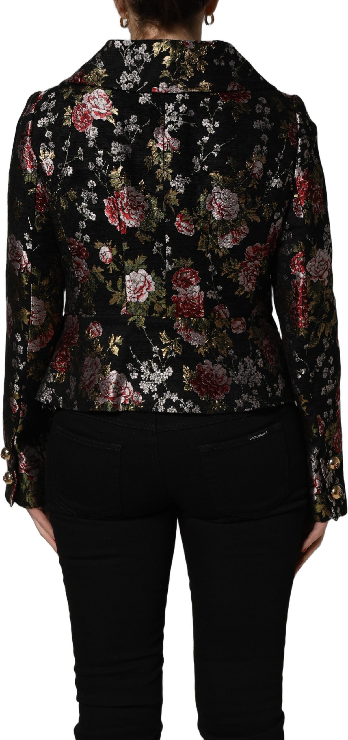 Blazer Jacket Dolce & Gabbana Multicolor Floral Brocade
