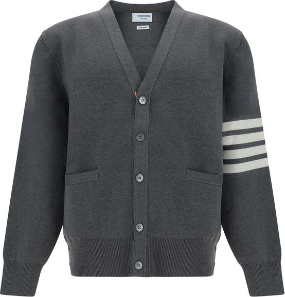 Cardigan Thom Browne Grau Baumwolle