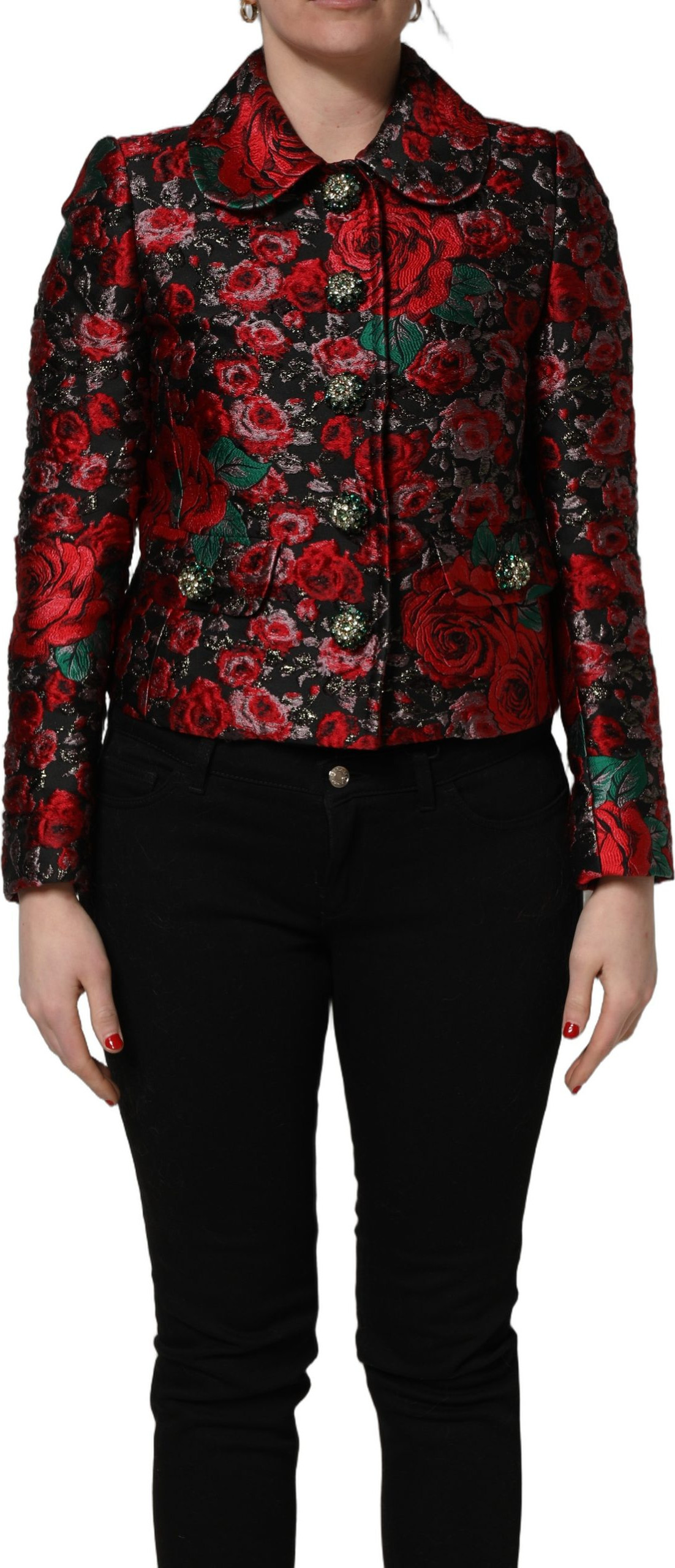 Jacket Dolce & Gabbana Multicolor Floral Brocade ButtonBlazer