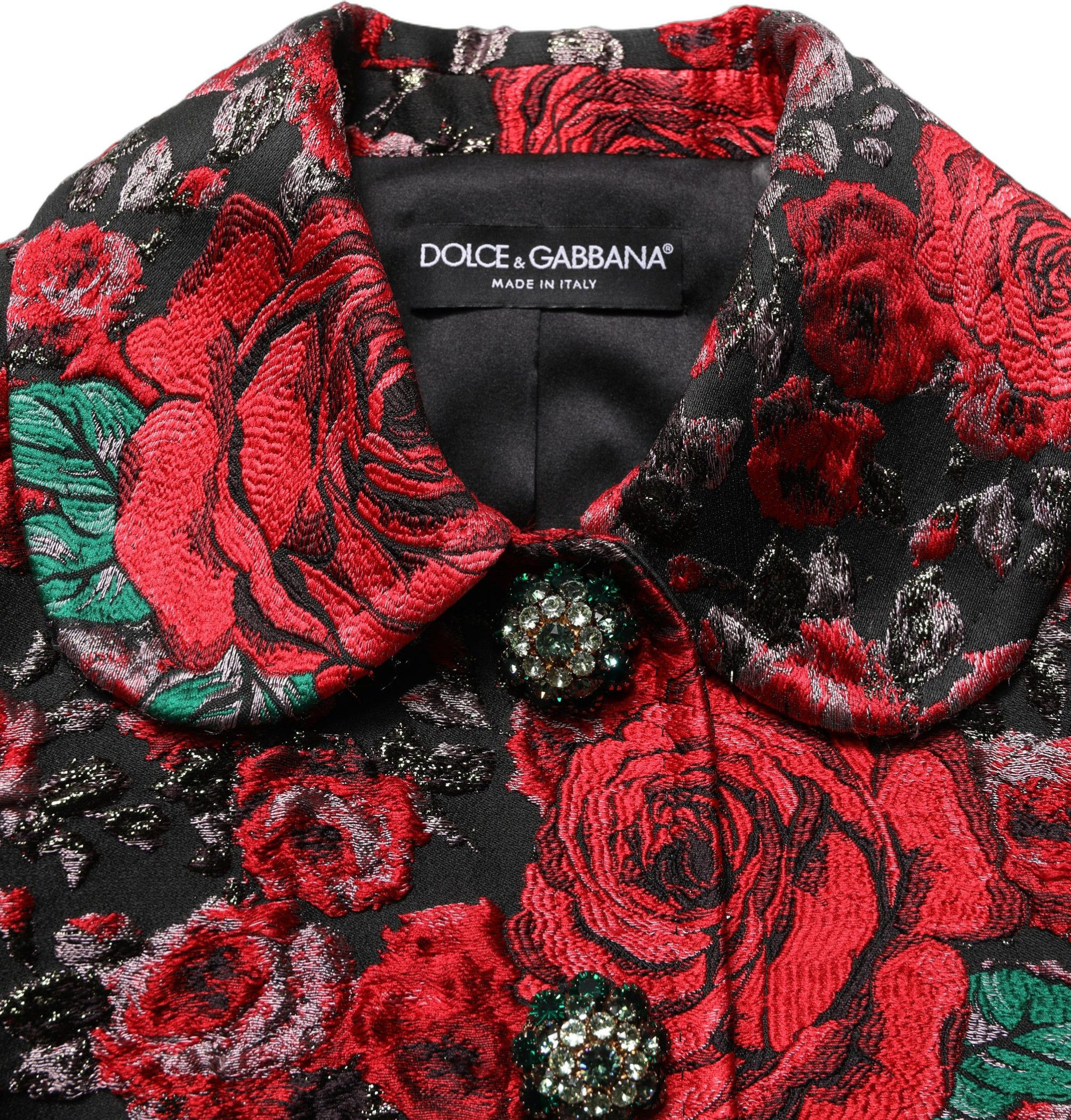 Sakko Dolce & Gabbana Mehrfarbiges Brokat-Blazer mit Blumenmuster und Knöpfen