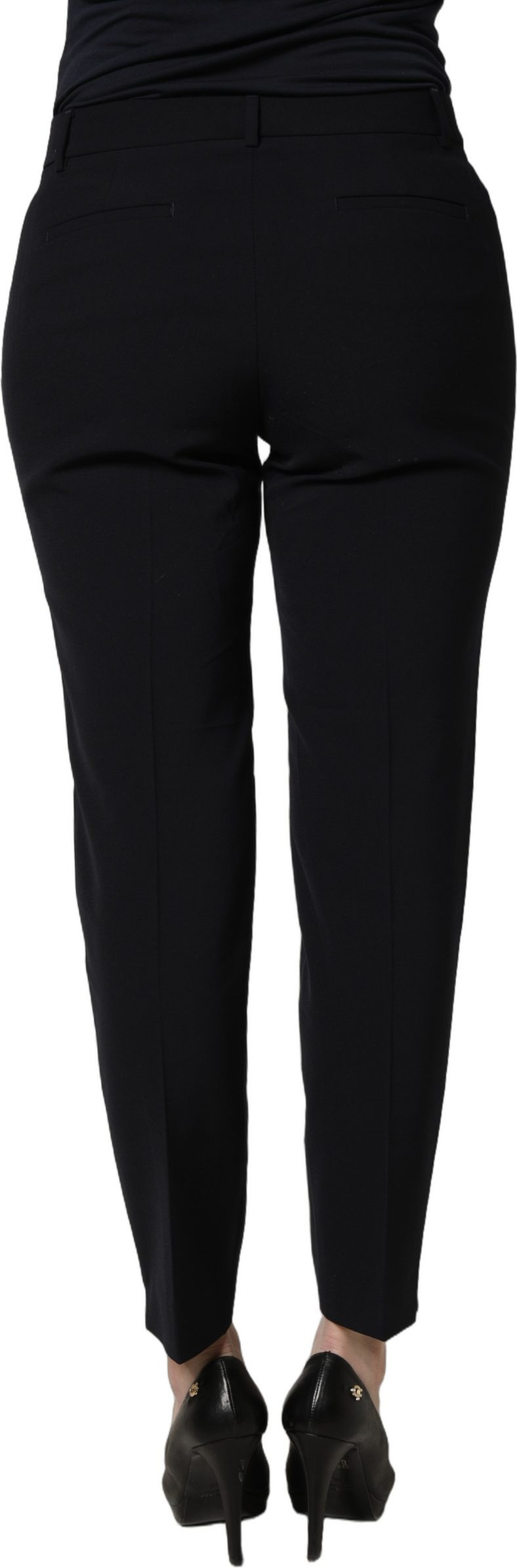 Stoffhose Peserico Schwarz Skinny Mid Waist