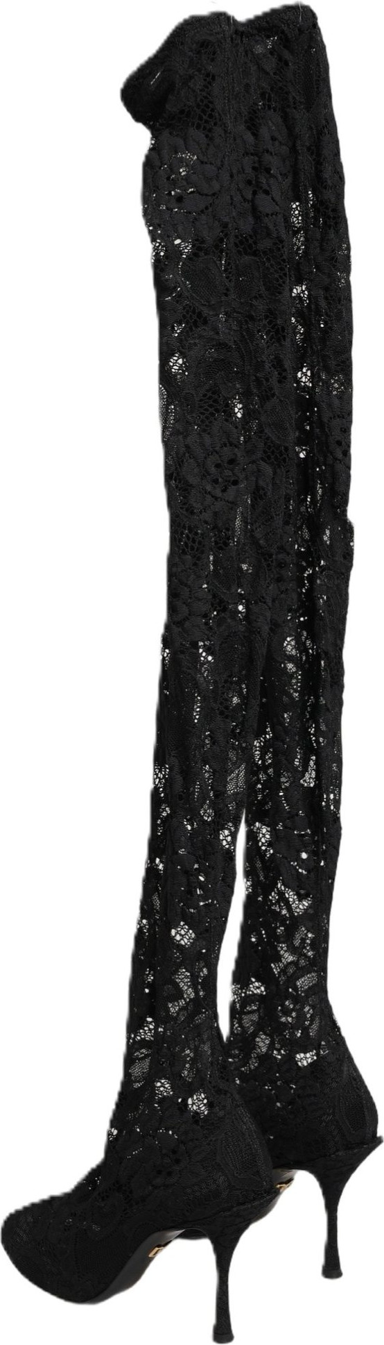 Pumps Dolce & Gabbana Schwarze Taormina Spitze Socken Stiefel