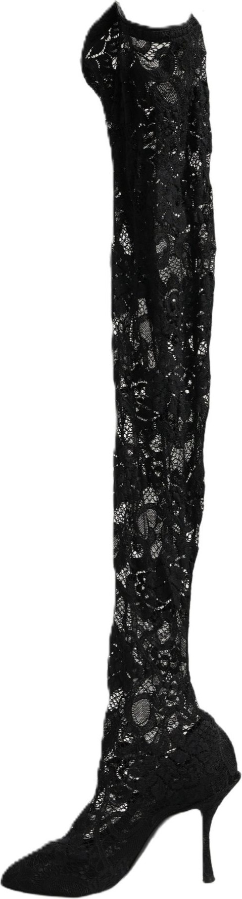 Pumps Dolce & Gabbana Schwarze Taormina Spitze Socken Stiefel