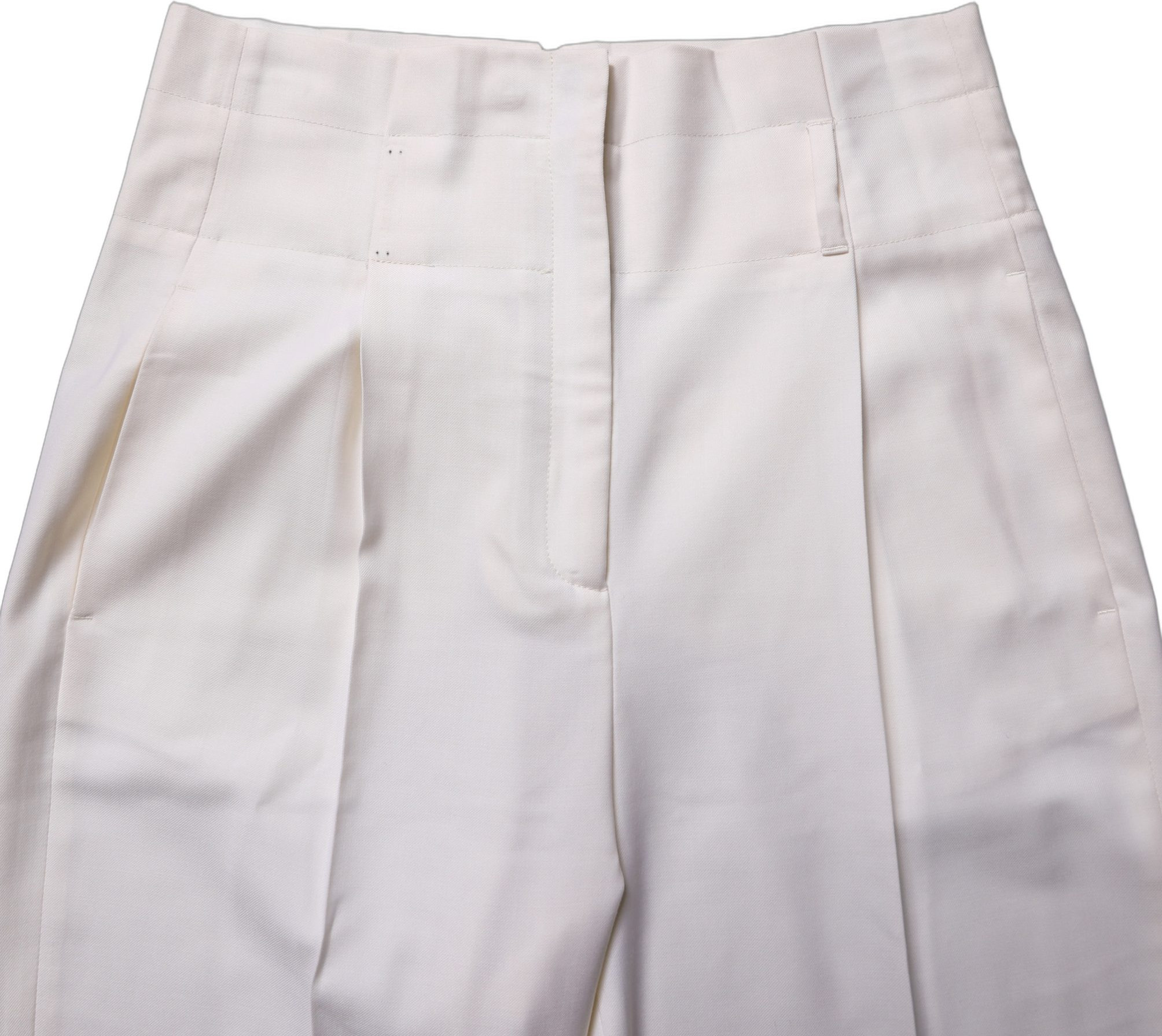 Hosen Weiße Skinny High Waist Chino Cropped Hose
