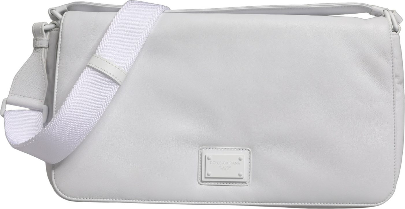 Umhängetasche Dolce & Gabbana Weiße Logo-Plakette