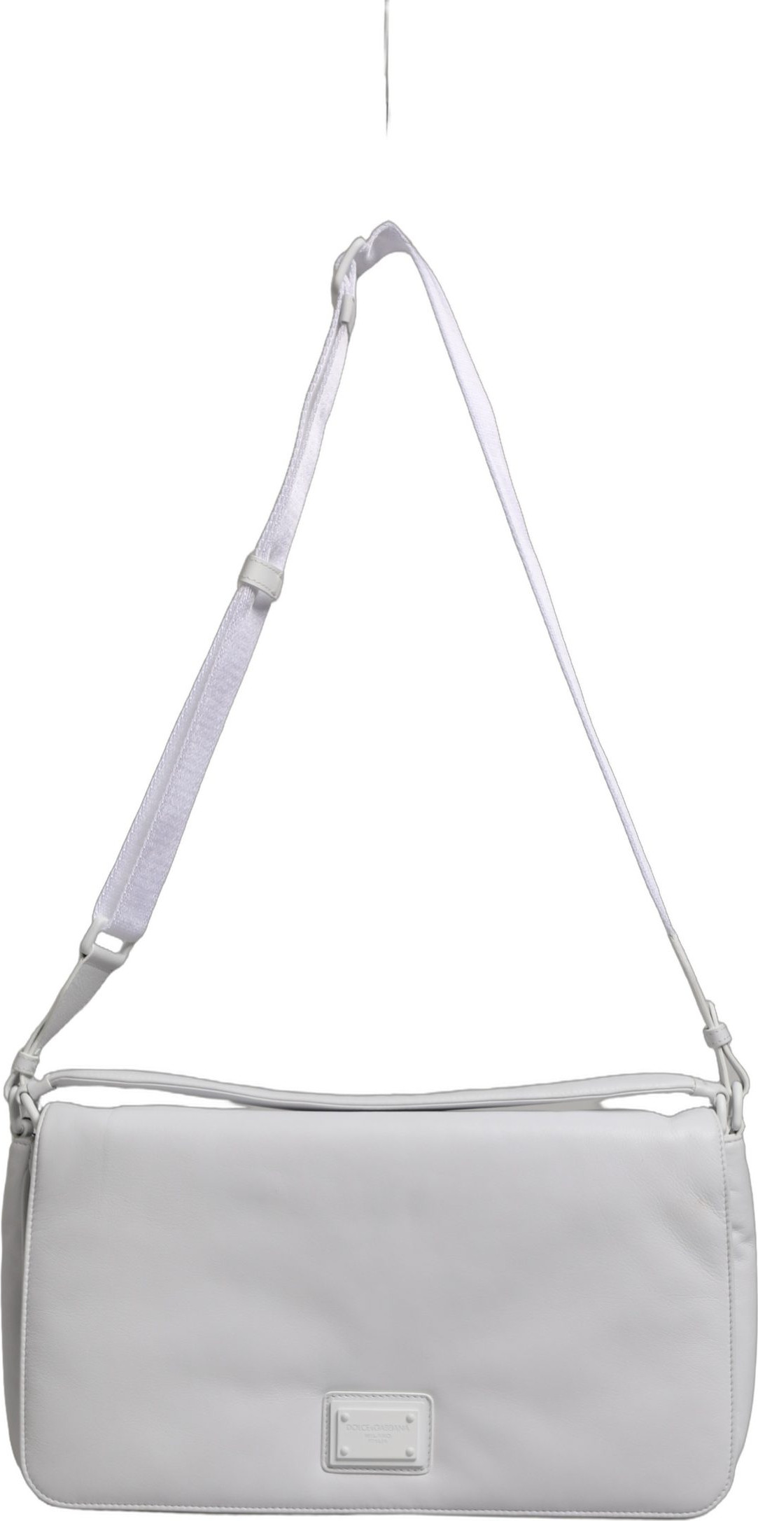 Shoulder Bag Dolce & Gabbana White Logo Plaque