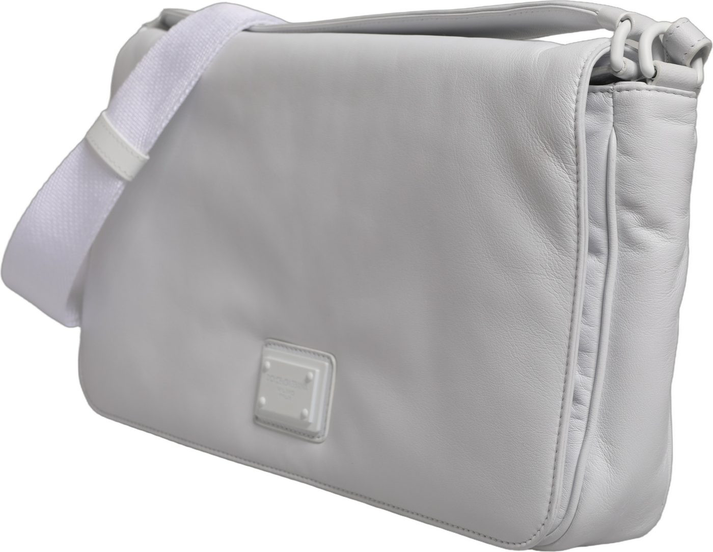 Shoulder Bag Dolce & Gabbana White Logo Plaque