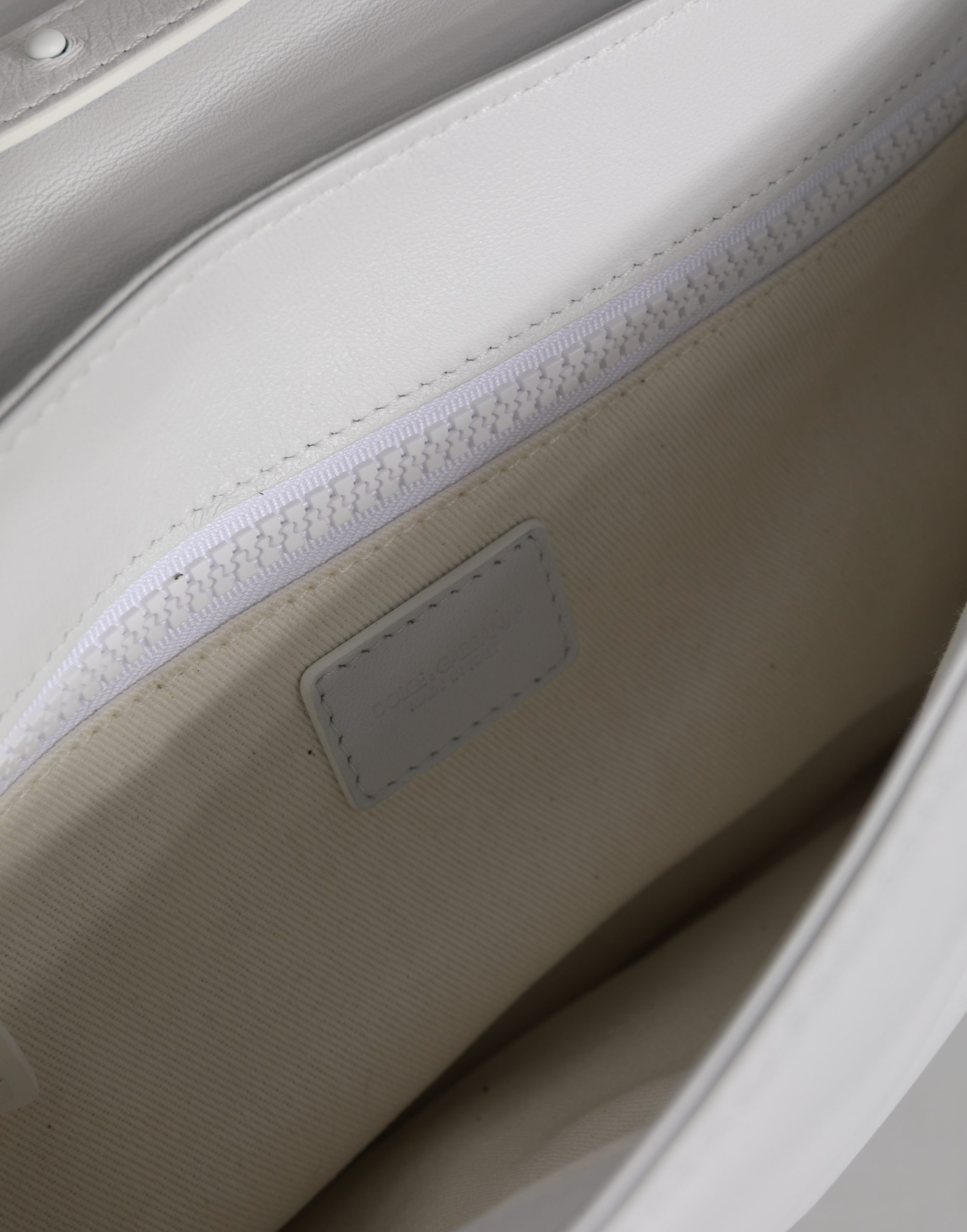 Shoulder Bag Dolce & Gabbana White Logo Plaque