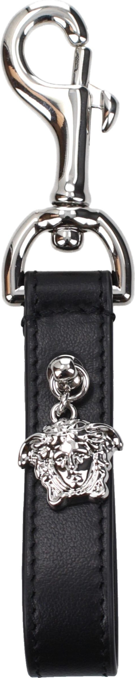 Schlüsselanhänger Versace Schwarzes Leder