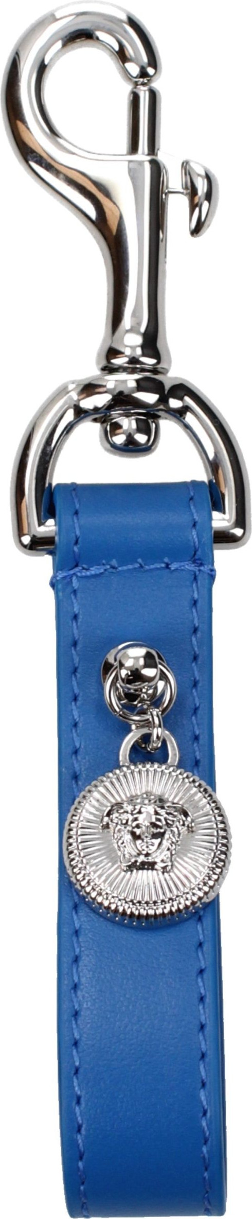 Blaue Leder-Schlüsselanhänger Versace