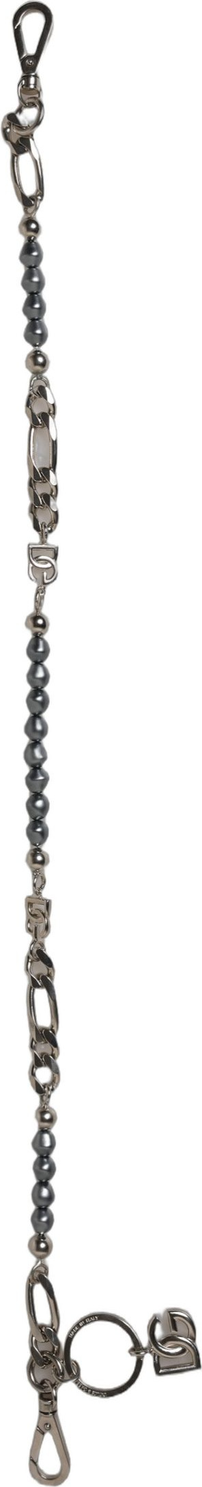 Necklace Dolce & Gabbana Silver Tone Chain Signature DG Logo Pendant Necklace