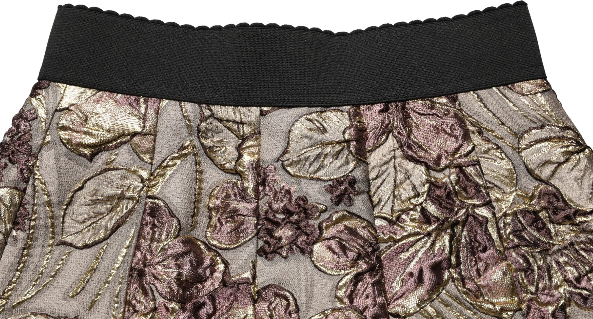 Mini Skirt Dolce & Gabbana Multicolor Floral Jacquard A-Line