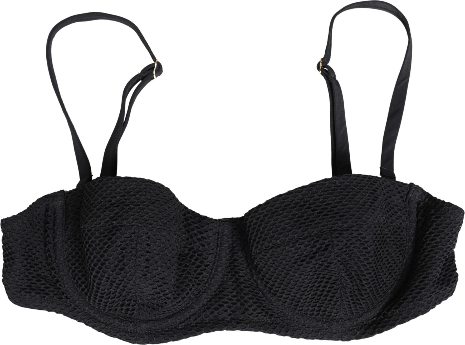 Brassiere Black Nylon Padded Balconnet Dolce & Gabbana