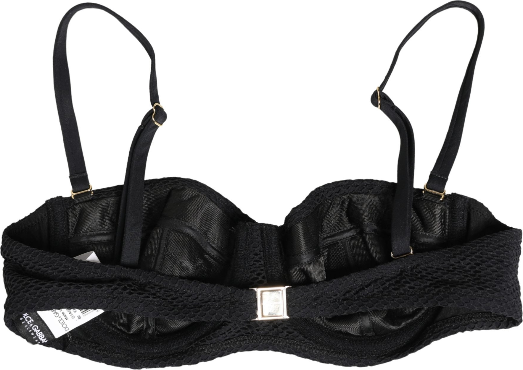 Brassiere Black Nylon Padded Balconnet Dolce & Gabbana