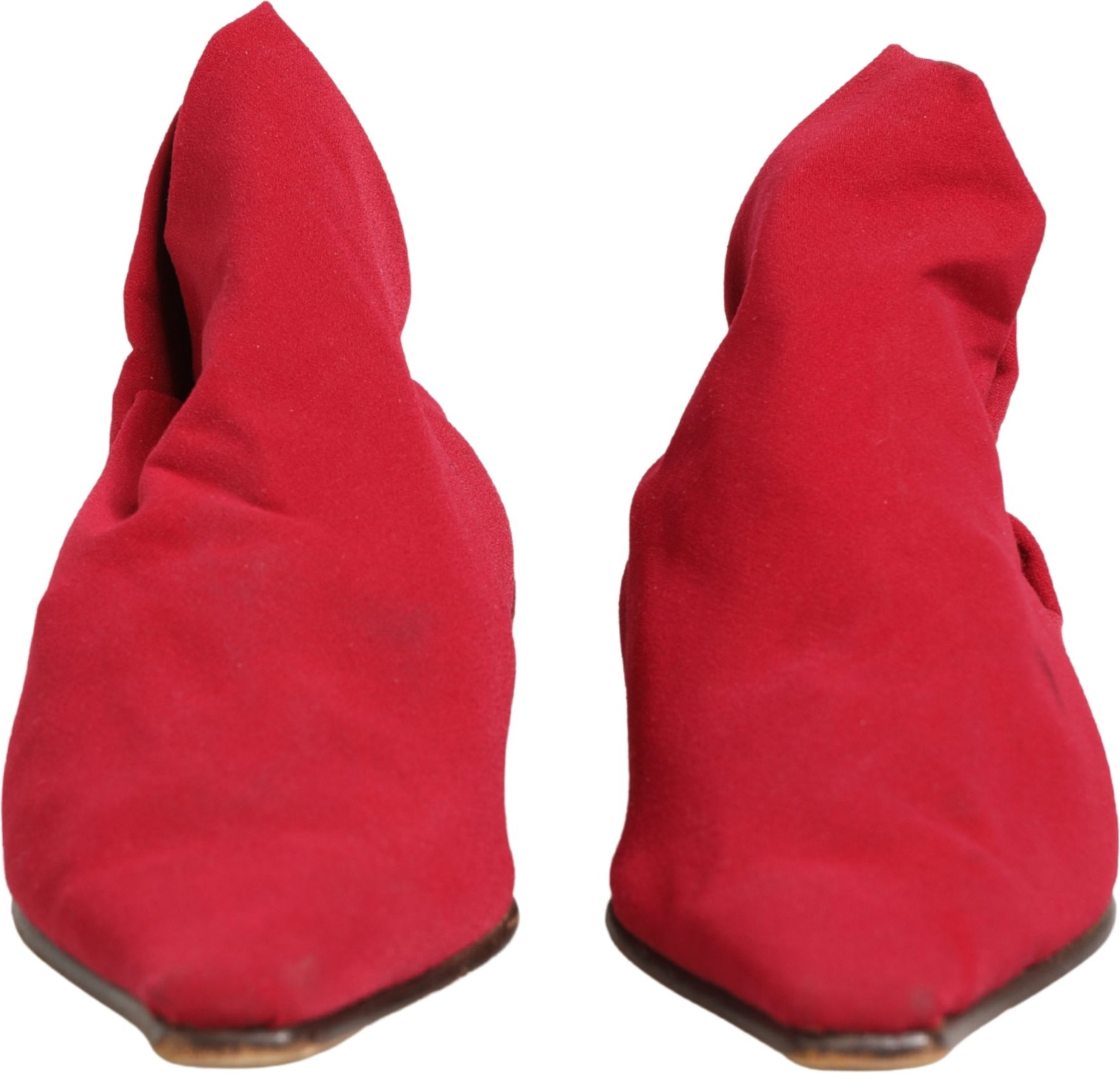 Shoes Dolce & Gabbana Red Suede Ankle Boots