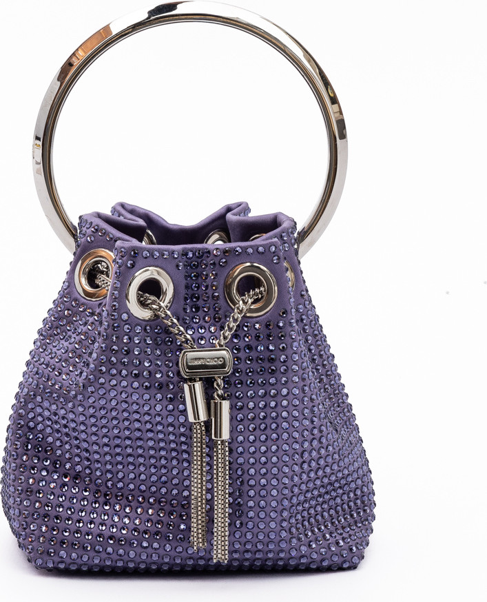 Jimmy Choo Eyewear Purple Bon Bon Kristalli Sumka