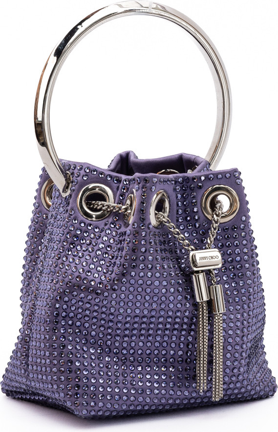 Jimmy Choo Eyewear Purple Bon Bon Kristalli Sumka