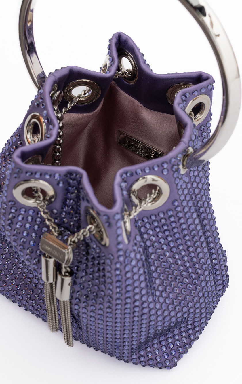 Jimmy Choo Eyewear Purple Bon Bon Kristalli Sumka