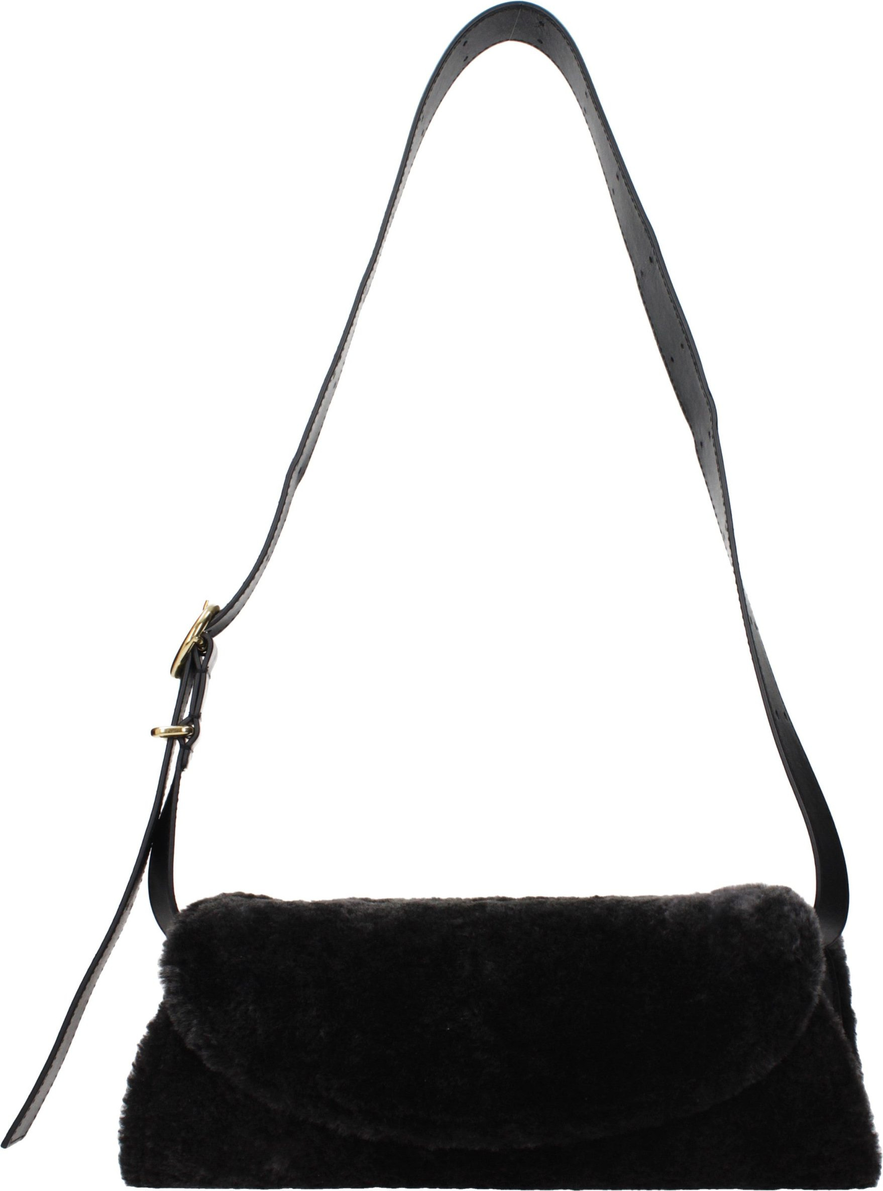 Black Fur Crossbody Bag Jil Sander