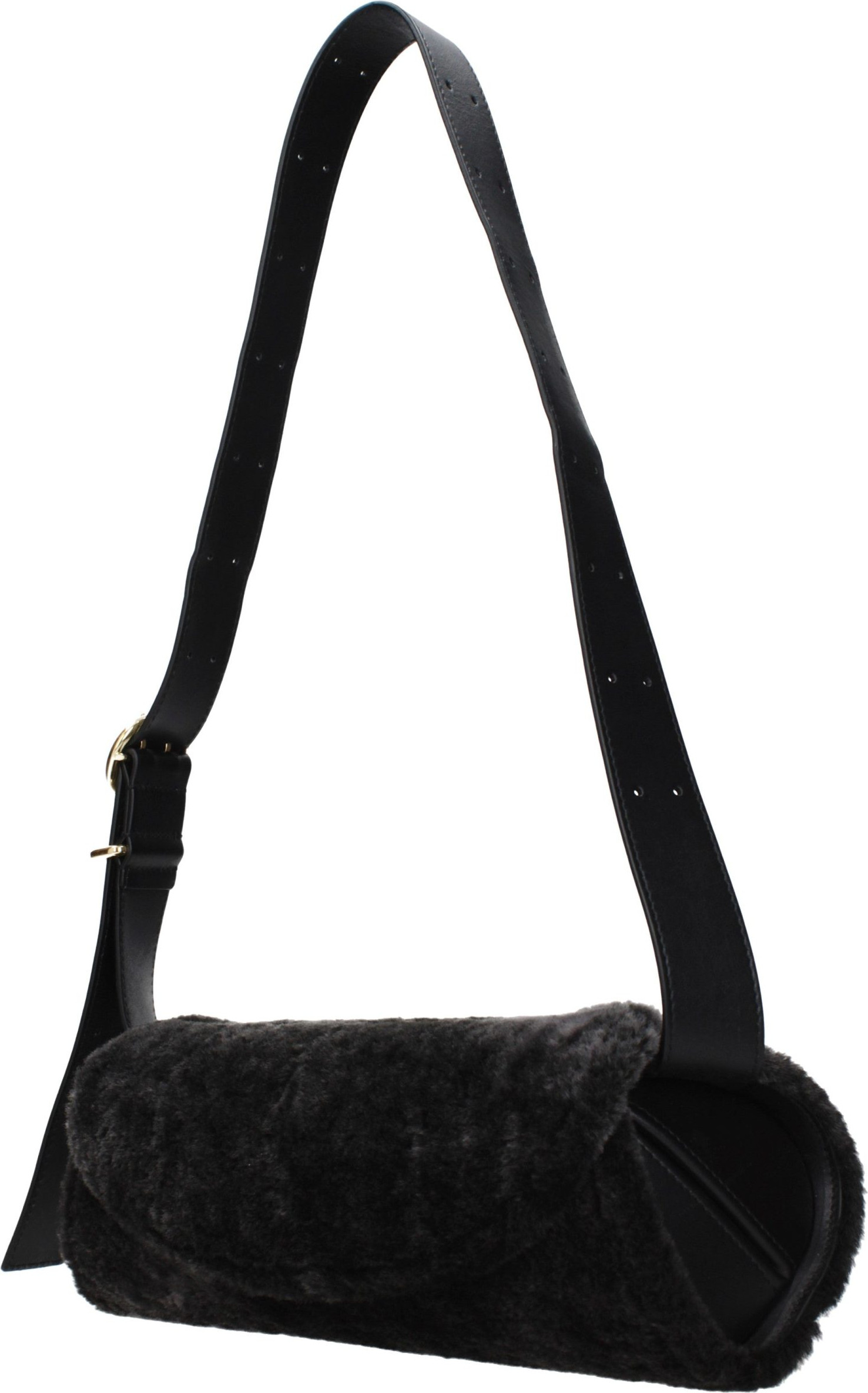 Black Fur Crossbody Bag Jil Sander