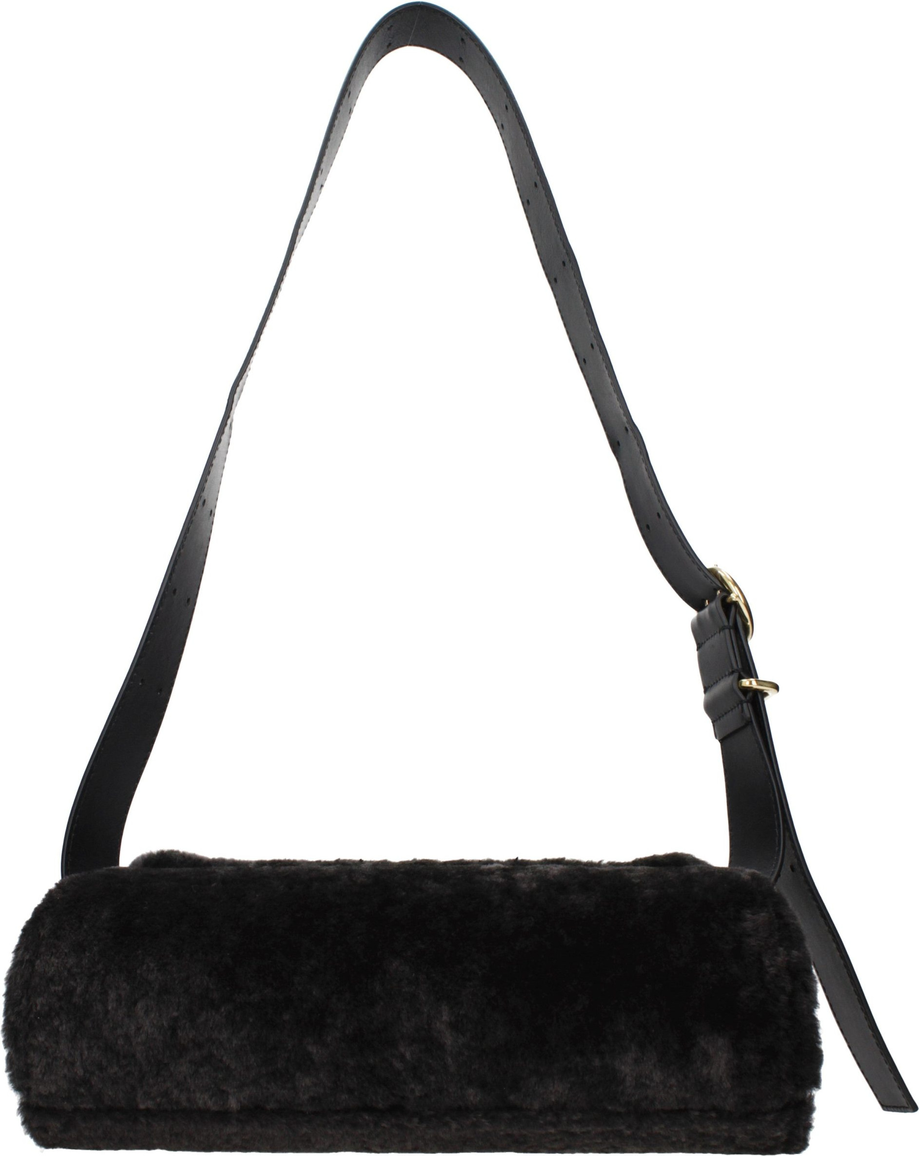 Black Fur Crossbody Bag Jil Sander