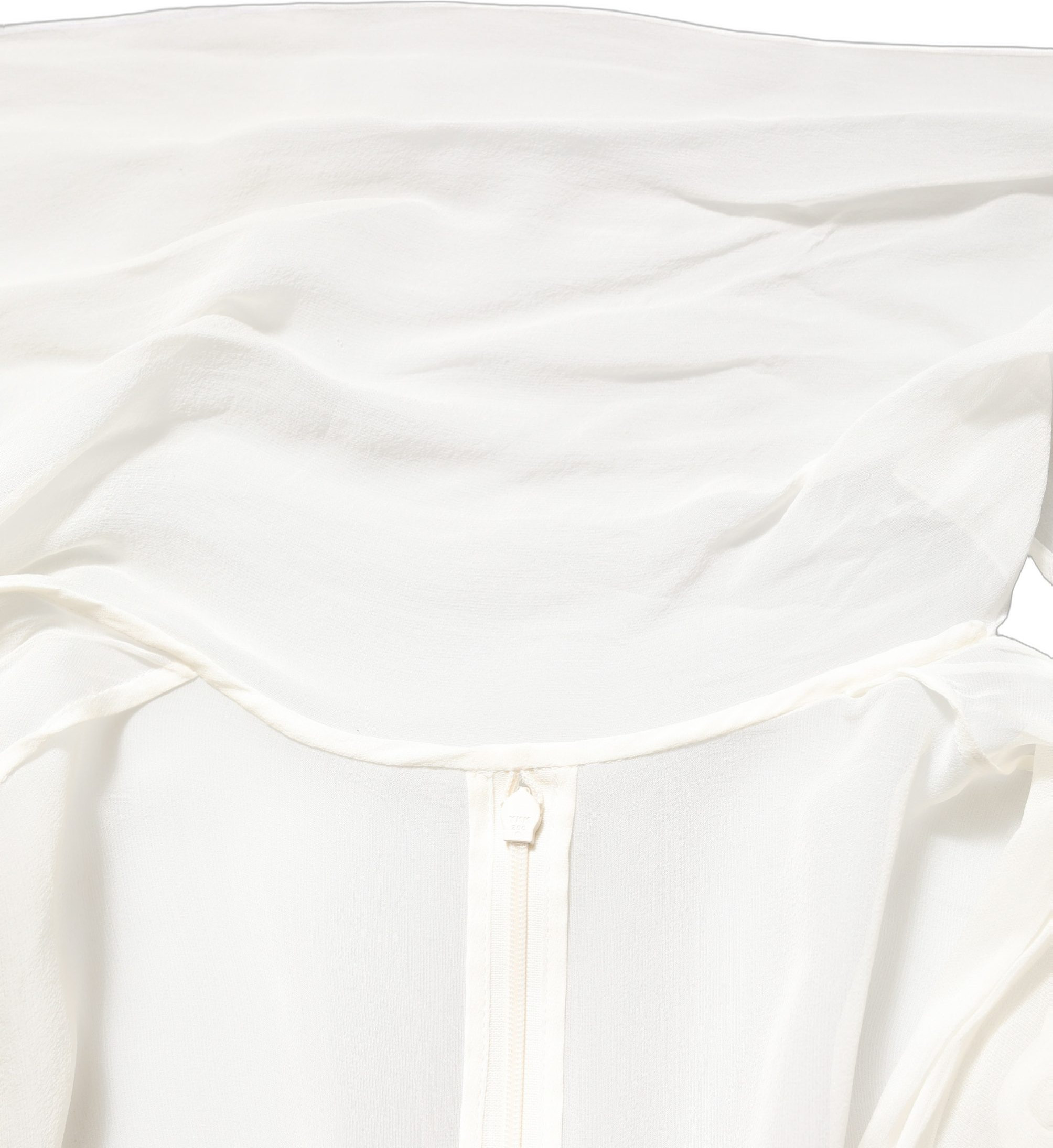 Dress Dolce & Gabbana White Silk Sheer Draped Long Gown