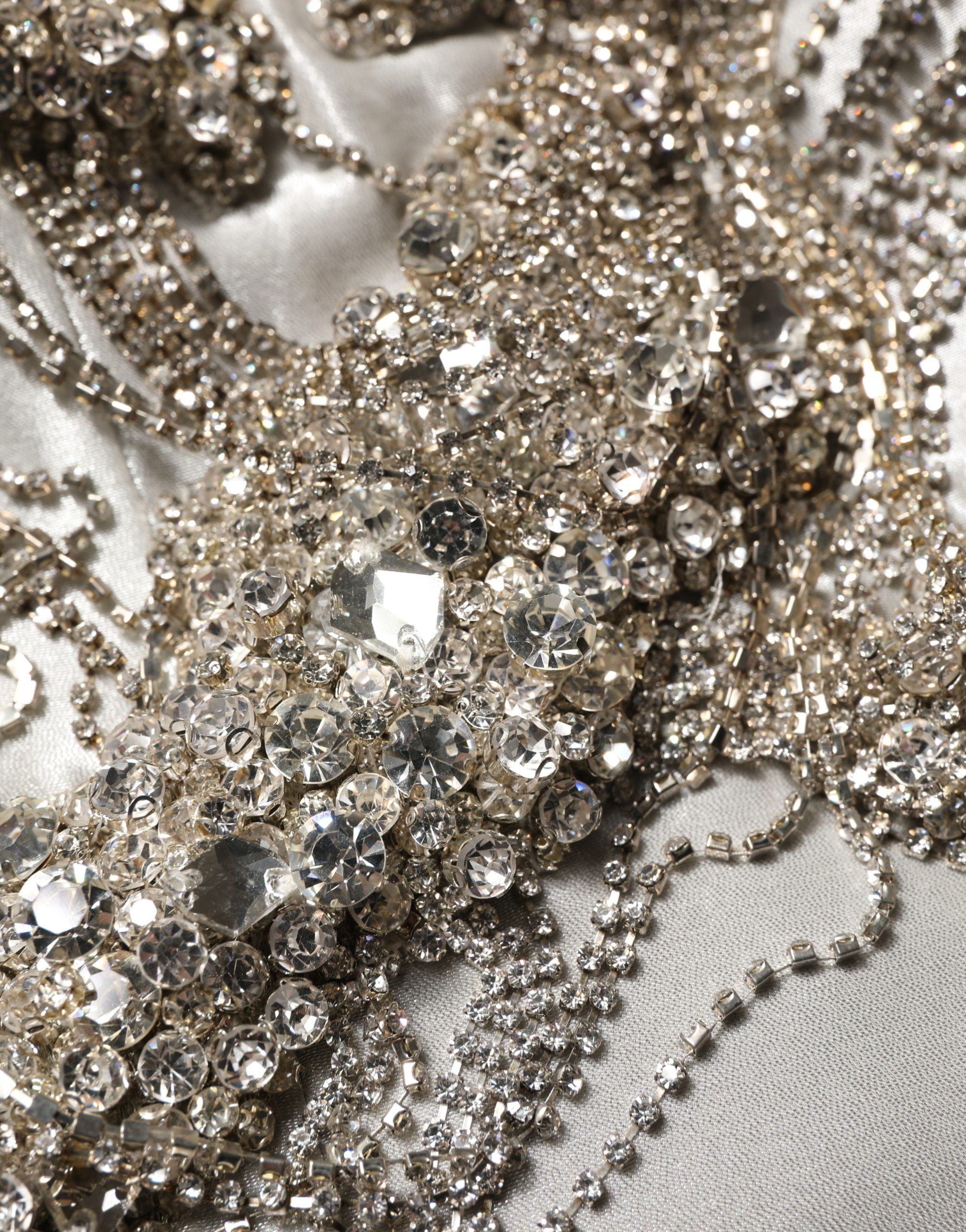 Kleid Dolce & Gabbana Abendkleid mit silbernen Kristallverzierungen