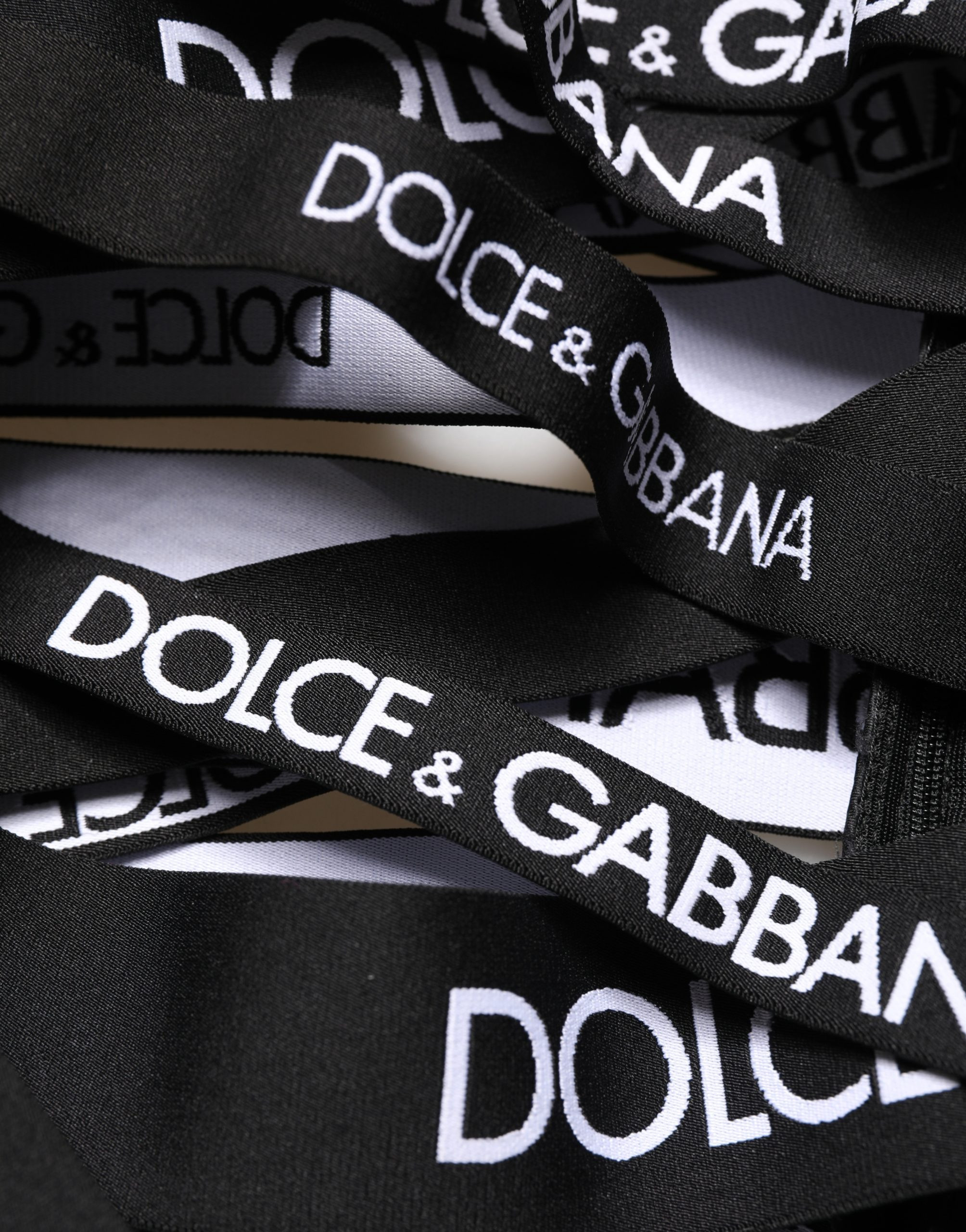 Pants Dolce & Gabbana Black Logo Tape Cut Out Skinny High Waist