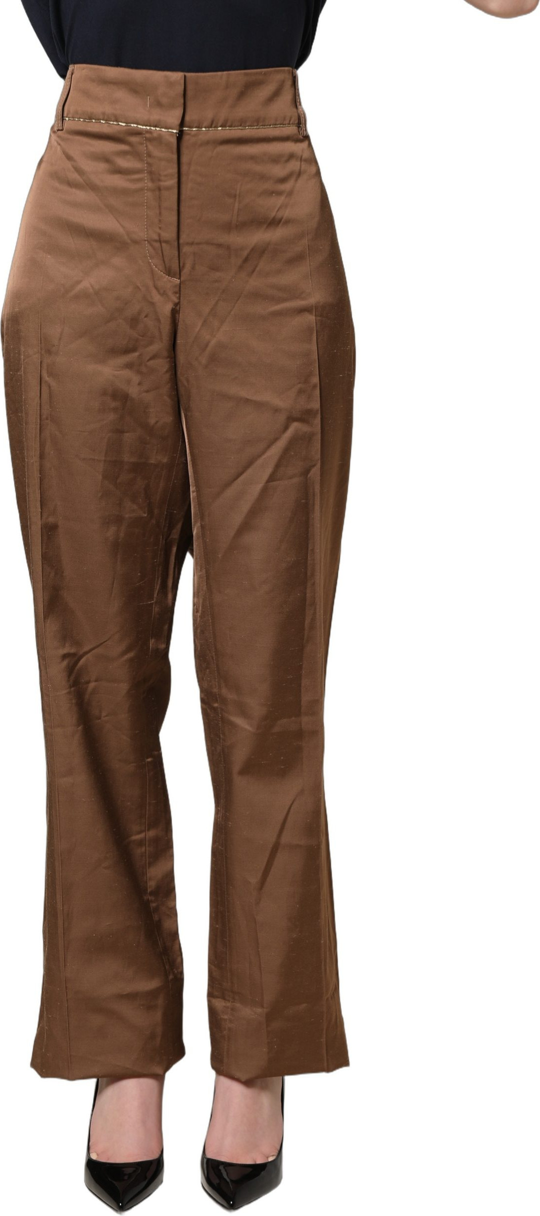 Stoffhose Braun High Waist Flared von cavalli CLASS