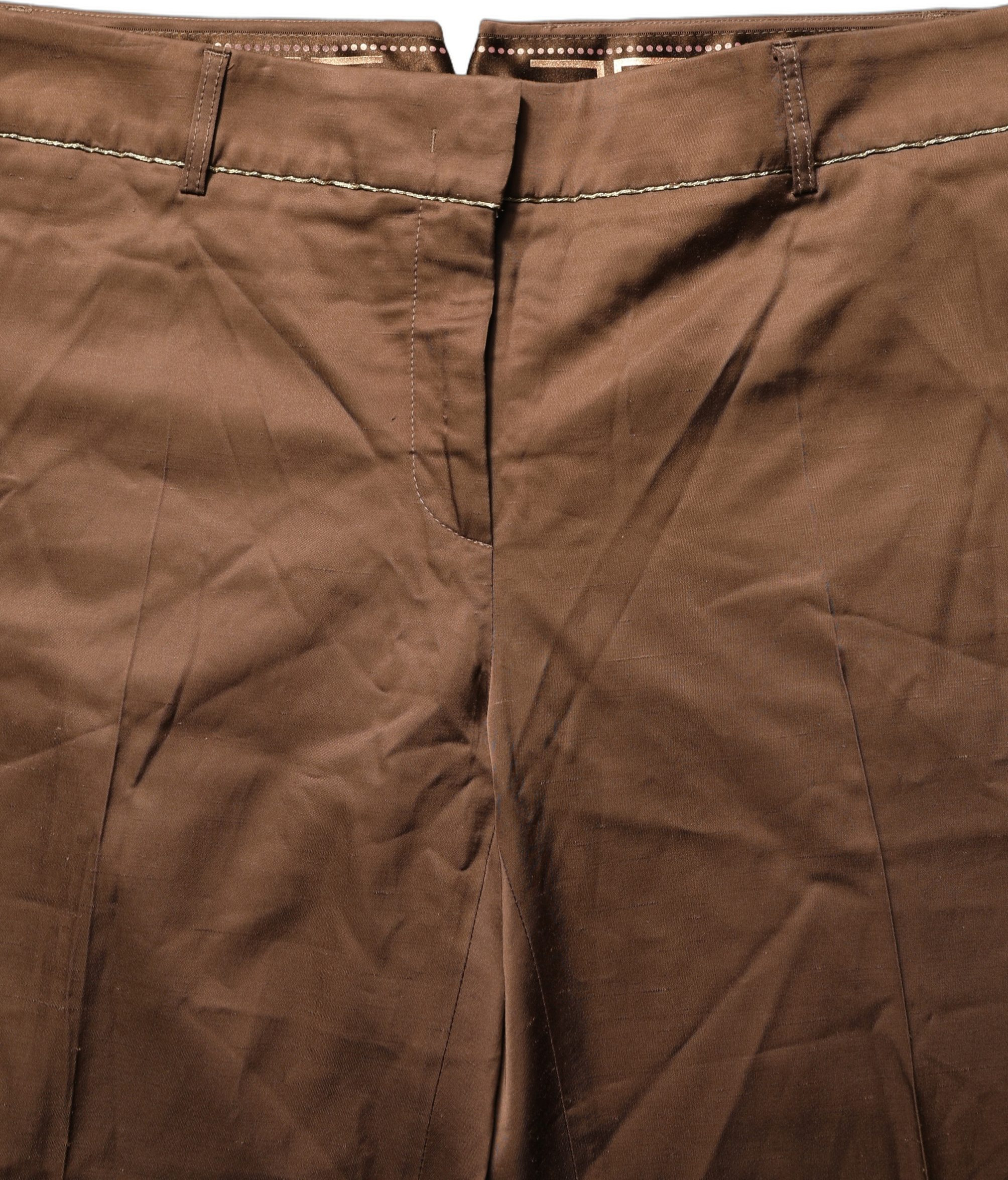 Trouser Pants Brown High Waist Flared by cavalli CLASS