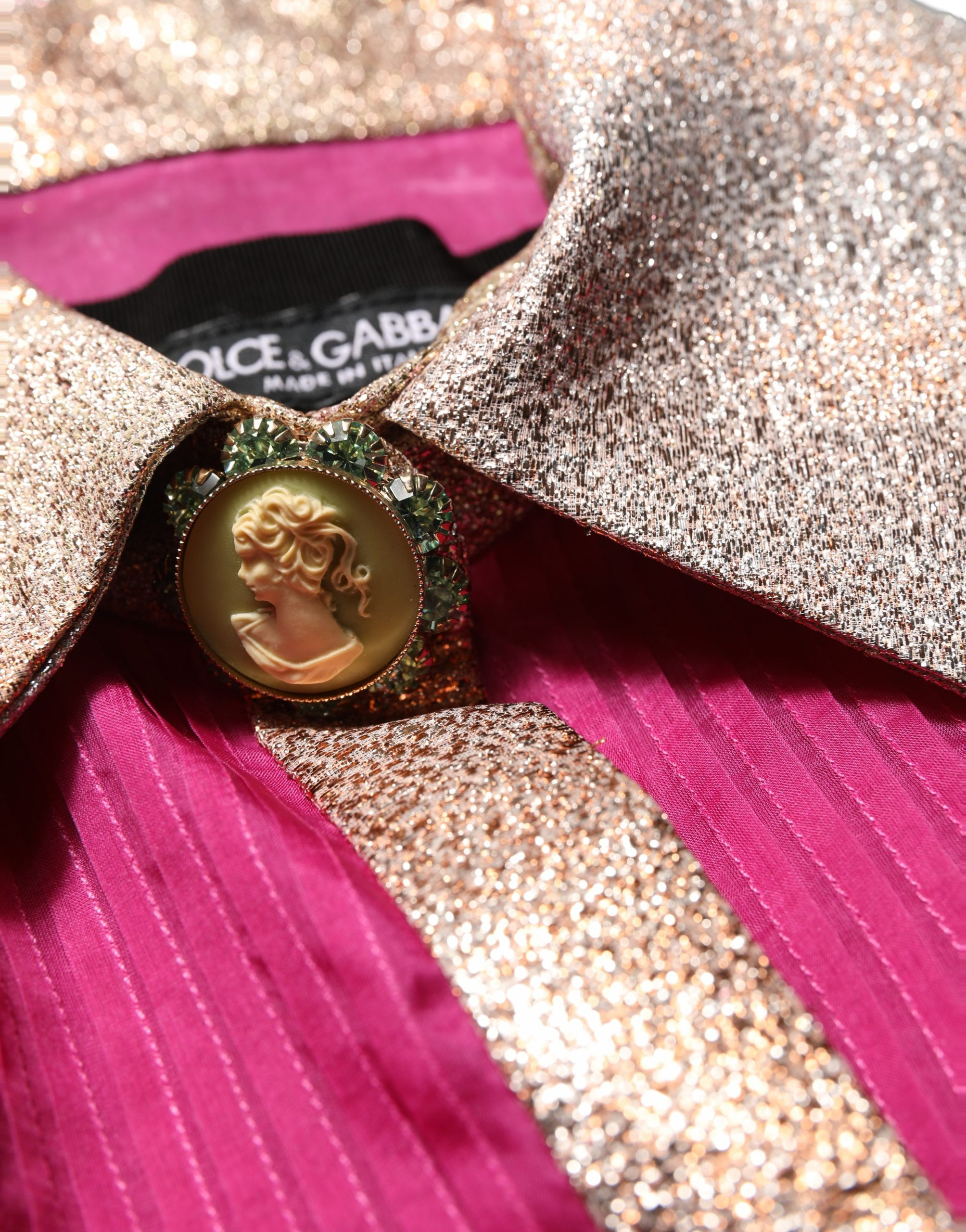 Blouse Dolce & Gabbana Fuchsia Sheer Chiffon Buttoned