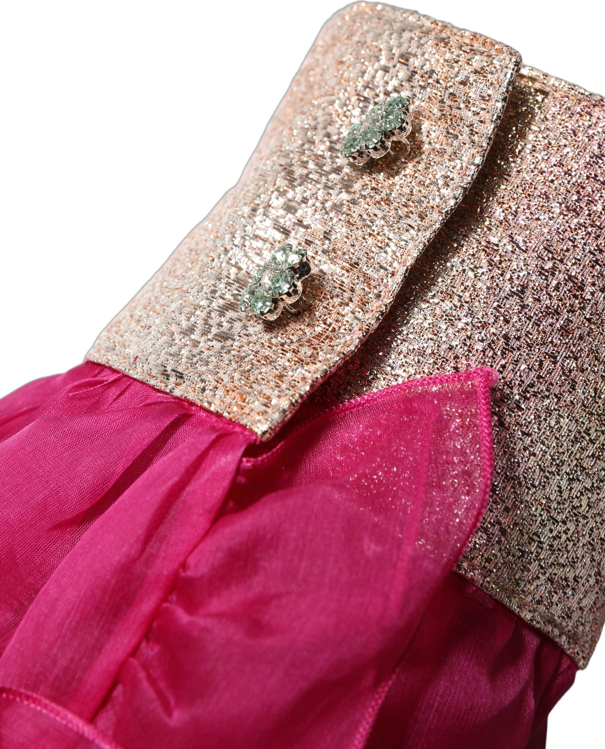 Blouse Dolce & Gabbana Fuchsia Sheer Chiffon Buttoned