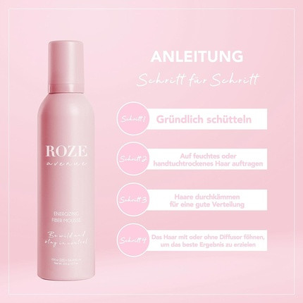 Hair Mousse Roze Avenue Volumizing and Structuring Hair Foam