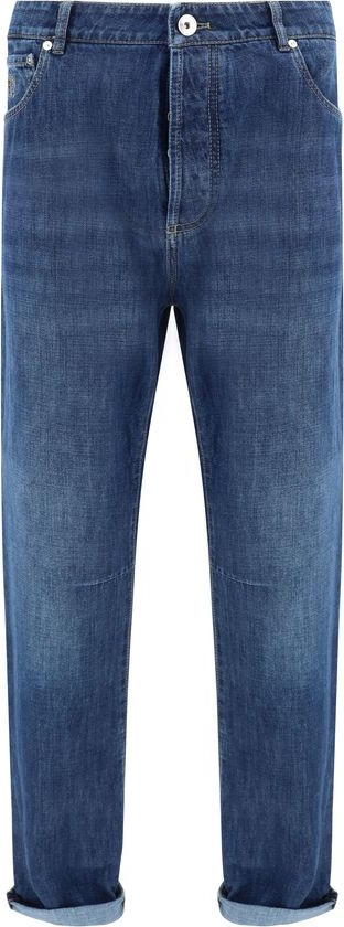 Джинсы Brunello Cucinelli Синие хлопковые прямые