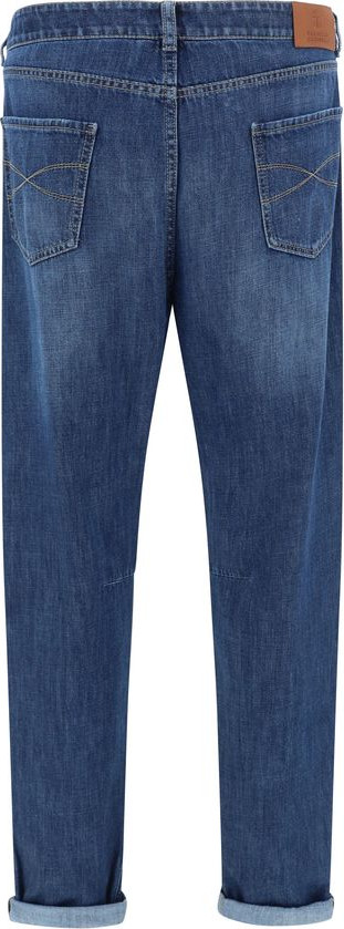 Джинсы Brunello Cucinelli Синие хлопковые прямые