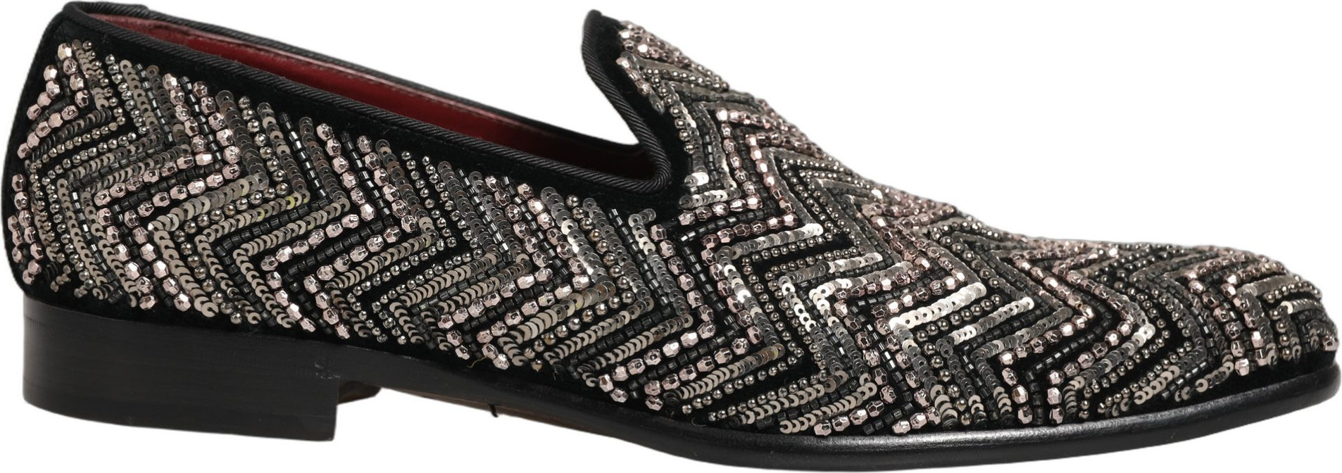 Loafers Schuhe Dolce & Gabbana Schwarzer Samt