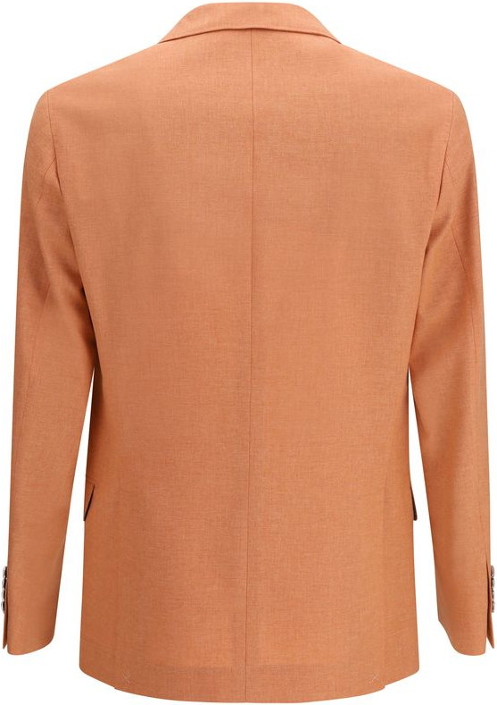 Brunello Cucinelli Orange Wool Oves Aries Blazer Jeketi